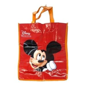 🌺 Disney Mickey Mouse Red Movie Club Tote NEW